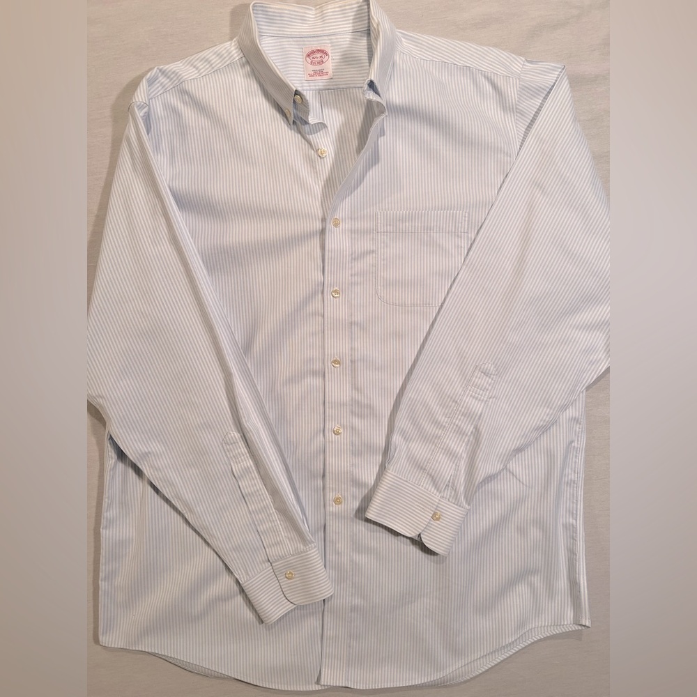 Brooks brothers button down dress shirt, size L, neck 16 1/2
